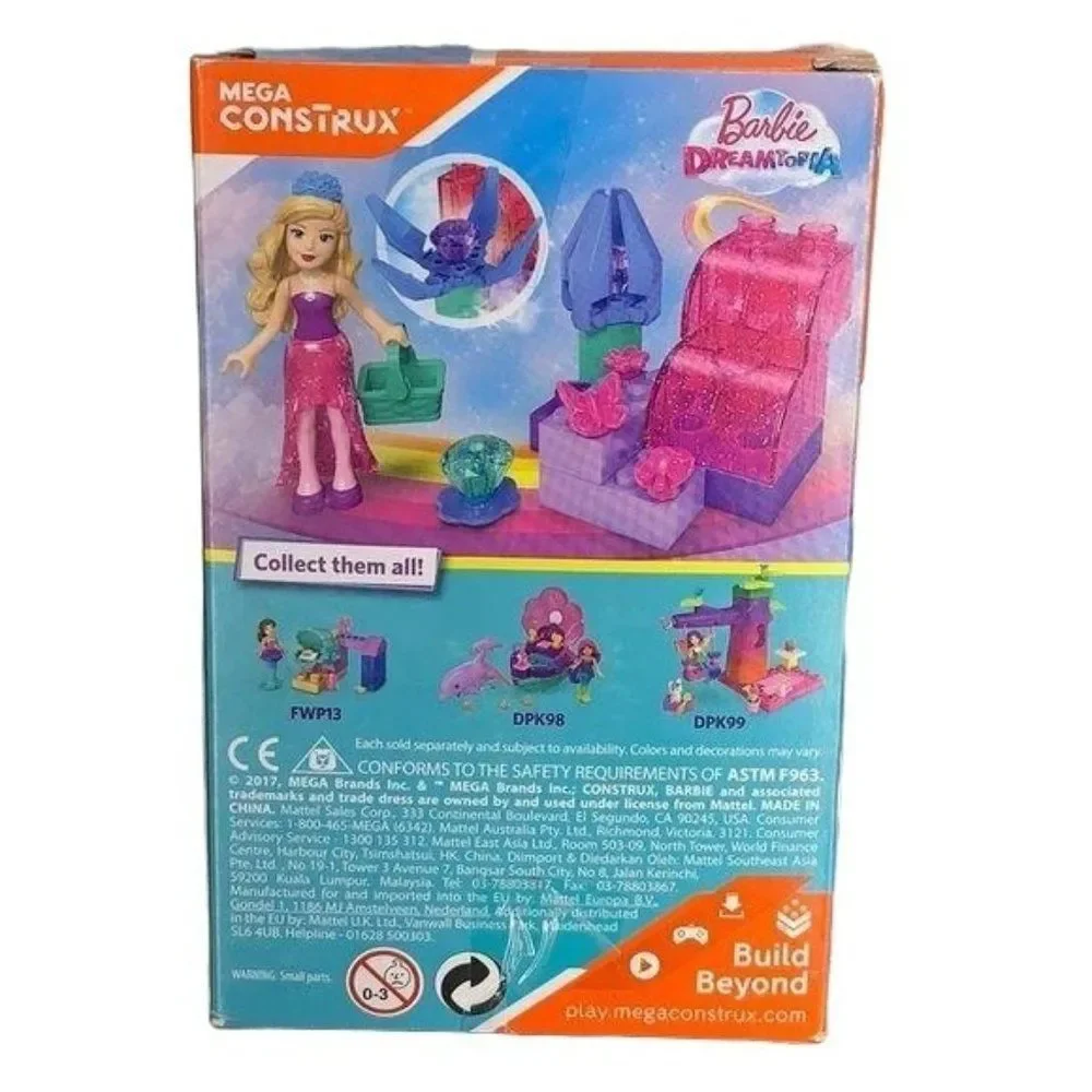 Barbie Dreamtopia Sparkling Waterfall Mega Construx 25‎ Pc